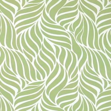 Imagem de Papel de Parede Adesivo Sala Quarto Ripas Madeira Clara Lisa Autocolante 5m x 45cm. (Floral Samambaia)