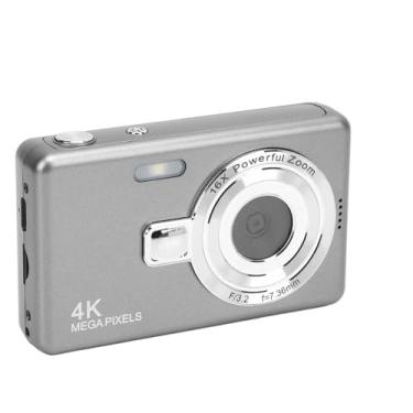 Imagem de Câmera Digital 4K HD Portátil 50MP com Zoom 16x e Tela 2.4” | Foco Automático, Anti-Vibração e Flash Integrado | Câmera Compacta para Fotos, Vídeos, Vlogs e Viagens (Silver)