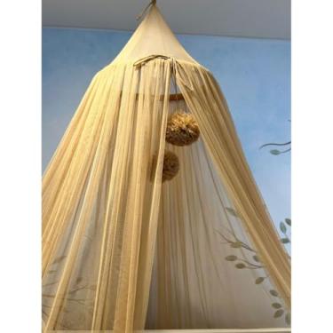 Imagem de Mosquiteiro Tenda 3,10x6,10m - Rede de Proteção com Arco em Respirável para Áreas Internas e Externas (Camurça)