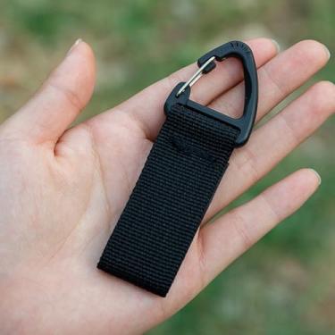 Imagem de Organizador de suporte de cabo de extensão (pacote com 4), gancho de mangueira para organização e armazenamento de garagem, alças de armazenamento resistentes de 20 cm, acessórios de garagem preto