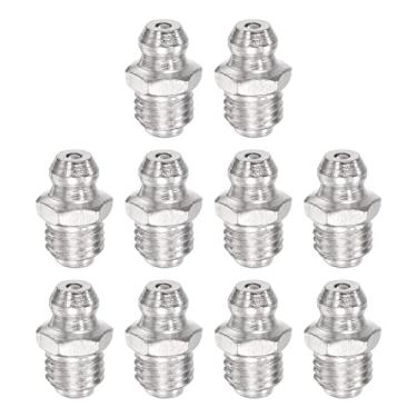 Imagem de Encaixe de graxa reta de ferro niquelado M8 x acessórios de encaixe de graxa hidráulica de rosca de 1 mm, 50 peças