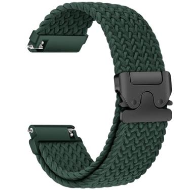 Imagem de Pulseiras femininas de nylon trançado para Garmin Venu 3S 2S/Vivoactive 4S/Vivomove 3S/Forerunner 255S 265S 265S de 18 mm com fivela magnética/paraquedas para Huawei Watch Gt 5/4 de 41 mm