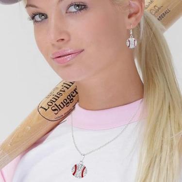 Imagem de Brincos esportivos para o dia do jogo, joias leves de beisebol para fãs de esportes, brincos atléticos hipoalergênicos para mulheres, presente minimalista para fãs de esportes, Medium, Latão, Sem