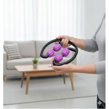 Imagem de Massageador Corporal 3D com Rolos – Auto Massagem para Pescoço, Ombros, Costas e Pernas | Alívio de Dor Muscular, Relaxamento e Recuperação Pós-Treino | Portátil e Leve
