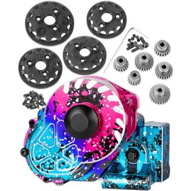 Imagem de RCMYou Aluminum Transmission Gearbox w/Gear Upgrades Part for 1/10 Slash 2WD (VXL),Rustler 2WD (VXL),Stampede 2WD (VXL),Bandit 2WD (VXL),Colorful