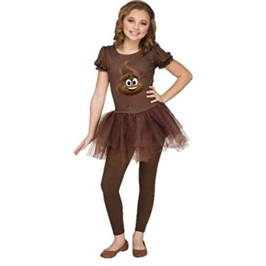 Imagem de The Emoji Movie Poop Jr. Girls Costume, Large 12-14