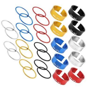 Imagem de Xmomx 2 conjuntos de 5 cores adaptador de suporte inferior de bicicleta de 24 mm a 22 mm BB eixo espaçador calços conversor de arruela de pedaleira liga de alumínio total 10 conjuntos para BTT Road