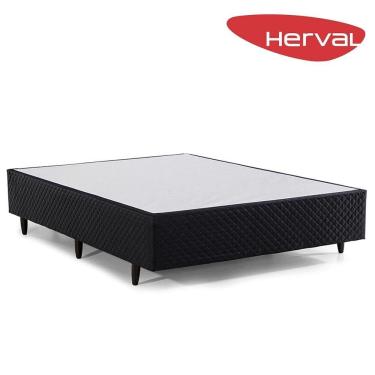 Imagem de Base Cama Box Casal Herval Saturno 28x138x188 cm, Preto