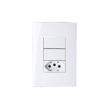 Imagem de Interruptor Simples +Tomada 20A Margirius Sleek C/Placa 4X2