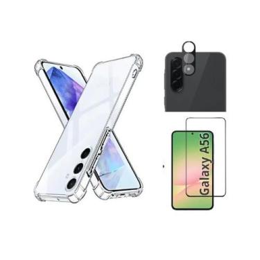 Imagem de Kit Samsung Galaxy A56 Pelicula 3d Capa Capinha Pelicula câmera - Kram