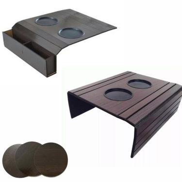 Imagem de Esteira Bandeja Sofá Porta Copo + Esteira Controle + Bolacha