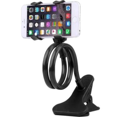 Imagem de Suporte de Celular Flexível e Articulado 360° com Prendedor Duplo para Cama, Mesa e Escritório