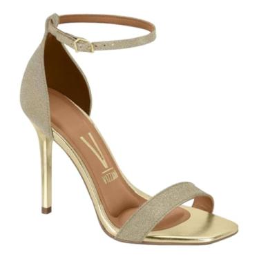 Imagem de Sandalia Feminina Vizzano 6504.100 Bico Quadrado Salto Fino Alto