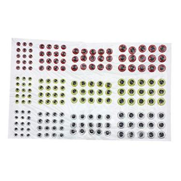 Imagem de sharprepublic 183 Peças de Iscas de Pesca à Prova D'água Faça Você Mesmo, Olhos Autoadesivos E Materiais para Amarração - Vermelho Amarelo Prateado