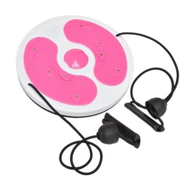 Imagem de Vaveren Prancha de exercícios Twist, máquina de torção de cintura, portátil, leve, antiderrapante, dispositivo de treino abdominal, fitness, torção para, Rosa