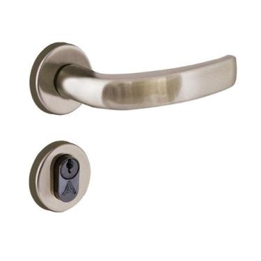 Imagem de Fechadura Entrada Roseta 4cm Latonado Galaxy Aliança - Aliança Metalúr