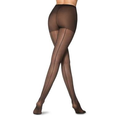 Imagem de Meia-Calça Fio 15 Lupo Loba 05685-001 Risca Atrás Poliamida T. P/GG, M