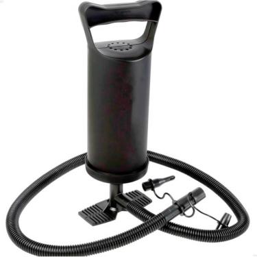 Imagem de Bomba de Ar Manual de Pé com 3 Bicos – Para Boias, Colchões e Piscinas Infláveis