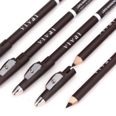 Imagem de Lápis de Olho Delineador Duas Pontas Marrom e Preto - Vivai