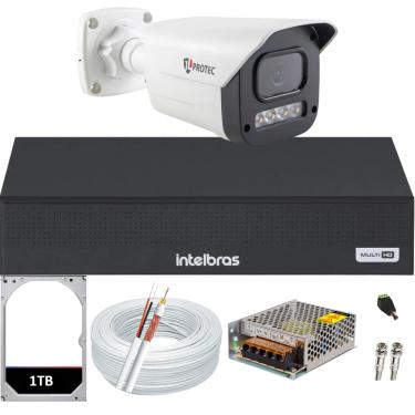 Imagem de Kit 1 Câmera 1080p Full Color C/Áudio Dvr Intelbras 4ch 1TB