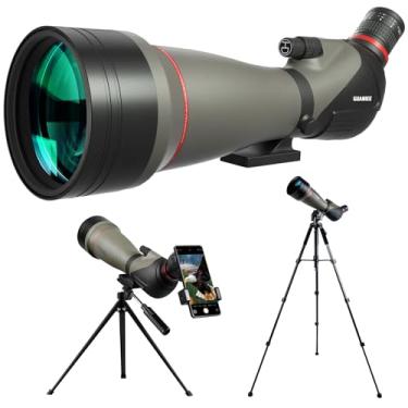 Imagem de GUANIEE 25-75x100 Spotting Scope with Two Tripod 9 Inches & 45 Inches, Phone Adapter Carrying Bag Spotter Scope for Target Shooting Bird Watching Wildlife Viewing Green