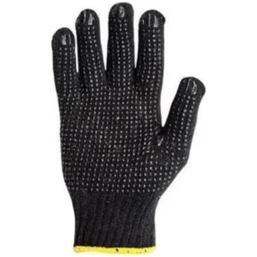 Imagem de 20 Pares Luva Pedreiro Preta Pigmentada Malha Proteção Epis Ca