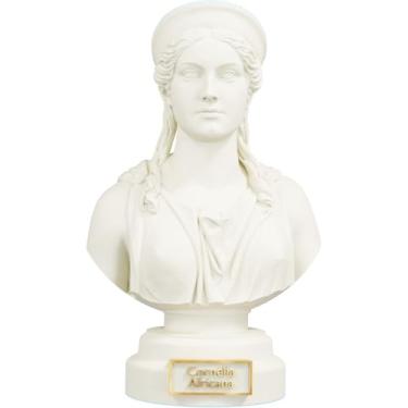Imagem de Estátua Busto Cornélia Africana - Matrona Romana (Cor Mármore Dourado)
