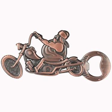 Imagem de Zmingxuan Ímã de geladeira, abridor de garrafa de cerveja, abridor de garrafas de arte, motocicleta vintage, geladeira de Papai Noel, abridor de motocicleta criativo, presente de dia dos pais