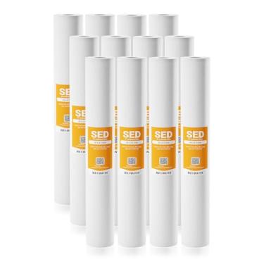 Imagem de Max Water Cartucho de substituição de filtro de água de sedimento de polipropileno fundido para toda a casa fina azul 5 mícrons 50,8 cm x 6,3 cm (pacote com 12)