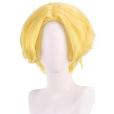 Imagem de Peruca Cosplay Curta Loira Sintética Resistente ao Calor 23cm - yiweis