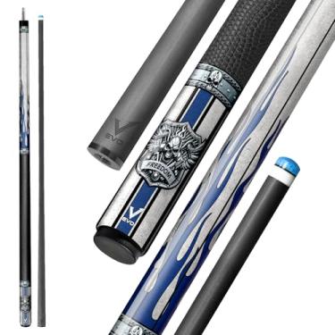Imagem de Taco de sinuca EVO Freedom de fibra de carbono, bastão profissional de baixa deflexão para adultos, ponta padrão TIME de 12,5 mm, eixo de fibra de carbono de 73,7 cm, junta Rad 3/8-8, aderência de