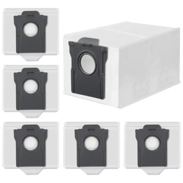 Imagem de Pacote com 6 sacos de pó para MOVA P10 Pro Ultra/P10 Ultra/P50 Pro Ultra/S20 Ultra/V50 Ultra Completo, Sacos de pó de substituição de grande capacidade de 3,2L para aspirador de pó robô Mova P10 Pro