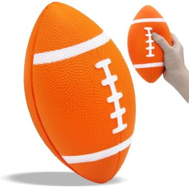 Imagem de Magicorange Bola de futebol de espuma, 1 pacote com bolas de futebol pequenas de 18,4 cm para crianças e jovens (laranja)