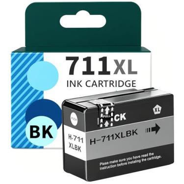 Imagem de oranysty Cartucho de tinta 711 preto compatível com HP 711XL CZ133A cartuchos de tinta para impressora DesignJet T100 T120 T125 T130 T520 T525 T530