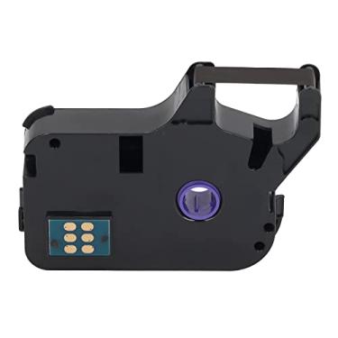 Imagem de Fita de etiqueta para máquina de número de linha SUPVAN TP60i 66i 60A 66A 328 pés à prova d'água impressão transparente fita autoadesiva preta