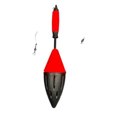 Imagem de Kit Boias de Pesca Cevadeira com Chumbo Embutido - copo fosco antirreflexo, recolhimento leve (1, Vermelho)