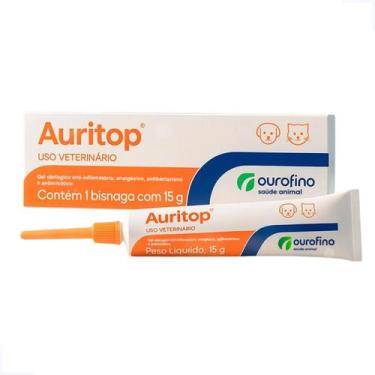 Imagem de Auritop 15g Gel Otológico Otite Ourofino Para Cães E Gatos - Ourofino 