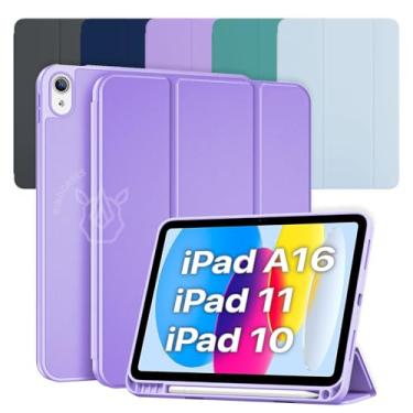 Imagem de Capa para iPad (A16) 11ª Geração 11" 2025 / iPad 10ª Geração 10,9" 2022 – Case Suporte Apple Pencil e USB-C Pencil, Auto Wake/Sleep, Capa Magnética (Lilás, Apenas Capa)