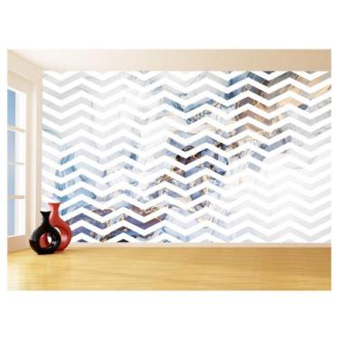 Imagem de Papel De Parede 3D Sala Chevron Zig Zag Listras 3,5M Zig116 - Você Dec