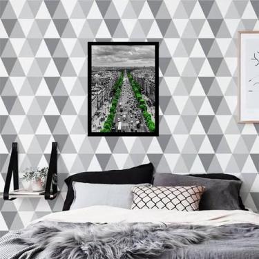 Imagem de Quadro Decorativo Fotografia Árvores Verdes Cidade 34x23cm - Quadros O