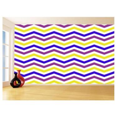 Imagem de Papel De Parede 3D Sala Chevron Zig Zag Listras 3,5M Zig16 - Você Deco