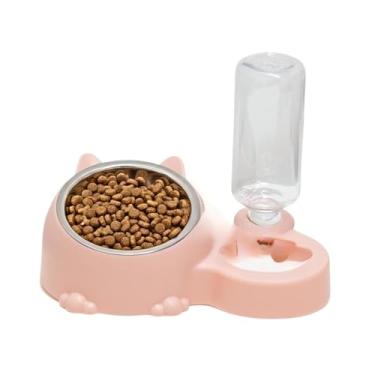 Imagem de Alimentador de cão de gato de aço inoxidável alimentador automático para gatos com rosto longo(ROSE - ELO 754)