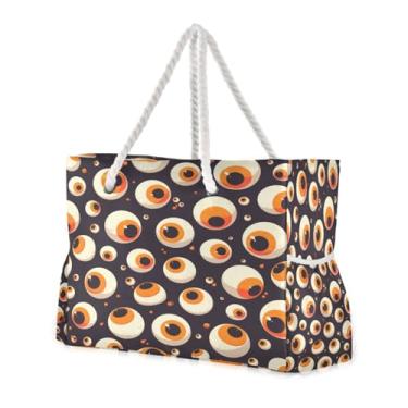 Imagem de ATTX Sacos de praia femininos com desenho animado - Bolsas de praia grandes com zíper, impermeável, à prova de areia, bolsa para piscina, bolsa grande #369