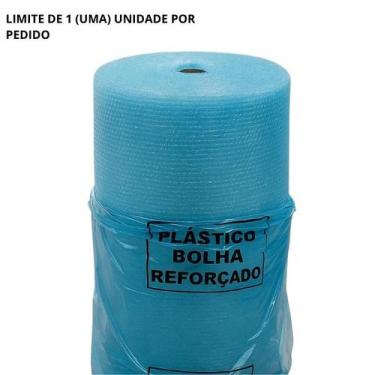 Imagem de Plástico Bolha Reforçado 1m x 100m Azul 35micras - Tutti Suprimentos