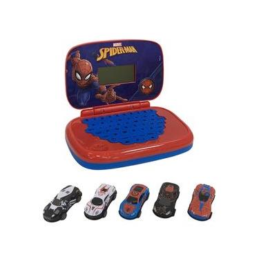 Imagem de Kit Homem-Aranha - Laptop Infantil Bilíngue + 5 Mini Veiculos Pull Back