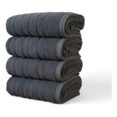 Imagem de Kit 4 Toalha De Banho Grande Grossa 600g Puro Algodão Loft - Fabi Enxo