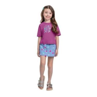 Imagem de Conjunto Cropped e Short-Saia Bee Loop-Feminino