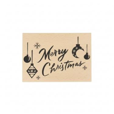 Imagem de Blissful Prints Carimbo de borracha de Natal para artesanato – Carimbo de tinta para fazer cartões, etiquetas de presente, álbuns de recortes e projetos DIY – Selo decorativo sazonal (GG Feliz Natal)