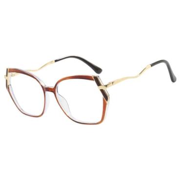 Imagem de Óculos de grau femininos com armação grande e transparente (6)