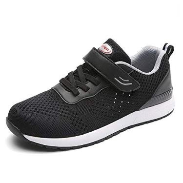 Imagem de LEADER SHOW Tênis masculino casual para caminhada com segurança e alça leve e confortável, Preto oco, 8